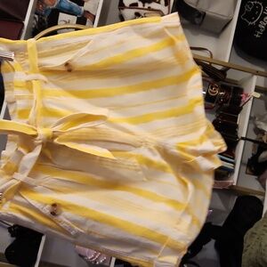 Top shop yellow and white shorts